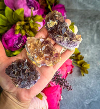 Load image into Gallery viewer, Large ANHUI Yellow Fluorite with Thousand Layer Purple Phantoms, RARE Minerals