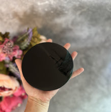 Load image into Gallery viewer, Black Obsidian Round Mirrors scrying mirrors, 4 1/2"-5"