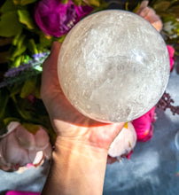 Load image into Gallery viewer, 4" RAINBOW Quartz Crystal Sphere, Large Quartz Crystal Ball, Gazing Ball