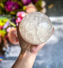 Load image into Gallery viewer, 4" RAINBOW Quartz Crystal Sphere, Large Quartz Crystal Ball, Gazing Ball
