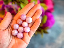Load image into Gallery viewer, Mini Pink Kunzite Spheres, Crystals and Stones, Pink Kunzite Marble