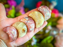 Load image into Gallery viewer, Mixed Moonstone Crescent Moons, Peach Moonstone and Yellow Moonstone