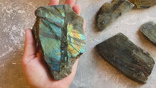 Load and play video in Gallery viewer, Bulk Labradorite Slabs, Ethically Sourced Labradorite Crystals and Stones
