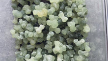 Load and play video in Gallery viewer, 10 Pc Prehnite Bowties, Rare Mineral Formation!