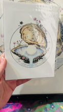 Load and play video in Gallery viewer, Pearl of Wisdom - Oyster Shell 5x7" Art Print with Poem