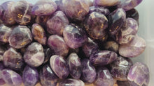 Load and play video in Gallery viewer, 3cm Dream Amethyst Crystal Hearts for Valentines Day Gifts, Chevron Amethyst