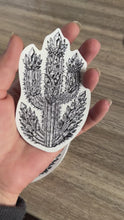 Load and play video in Gallery viewer, Crystal Cactus Sticker – 4" Mystical Desert Crystal Vinyl Decal