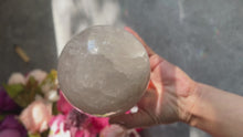 Load and play video in Gallery viewer, 4" RAINBOW Quartz Crystal Sphere, Large Quartz Crystal Ball, Gazing Ball