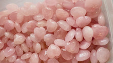 Load and play video in Gallery viewer, 3 cm Rose Quartz Hearts for Valentines Day Gifts