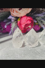 Load and play video in Gallery viewer, Clear Quartz Faceted Flames

