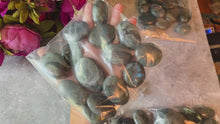 Load and play video in Gallery viewer, Bulk BLUE Labradorite PalmStone, 1 Lb Bulk Labradorite Crystal Palms
