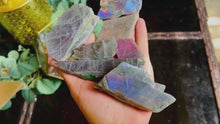 Load and play video in Gallery viewer, Bulk Rainbow Labradorite Slabs, Ethically Sourced Purple Labradorite Crystals, White Labradorite
