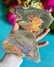 Load image into Gallery viewer, Rainbow Labradorite Crystal Slab