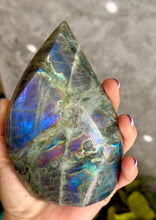Load image into Gallery viewer, Rainbow Labradorite Crystal Flame Teardrop Freeform