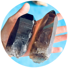 Load image into Gallery viewer, Smoky Lumurian Quartz Points, Lemurian Seed Quartz