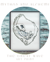 Load image into Gallery viewer, The Great Wave - Oyster Shell Art Print