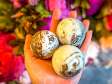 Load image into Gallery viewer, Vesuvianite and Garnet Crystal Spheres, ethically sourced