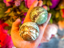 Load image into Gallery viewer, Vesuvianite and Garnet Crystal Spheres, ethically sourced