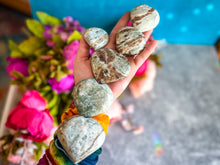 Load image into Gallery viewer, Vesuvianite and Garnet Heart, ethically sourced