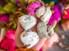 Load image into Gallery viewer, Vesuvianite and Garnet Heart, ethically sourced