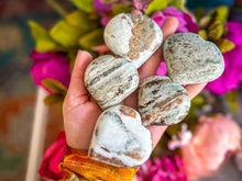 Load image into Gallery viewer, Vesuvianite and Garnet Heart, ethically sourced