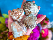 Load image into Gallery viewer, Vesuvianite and Garnet Heart, ethically sourced