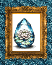Load image into Gallery viewer, Within Stillness - Lotus Crystal Art Print - 5x7 Archival Yoga Meditation Print