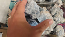 Load and play video in Gallery viewer, RAW BLUE CALCITE Chunks 50-450 grams
