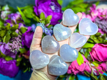 Load image into Gallery viewer, Ethically Sourced Blue Rose Quartz Palm Hearts

