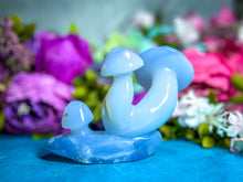 Load image into Gallery viewer, BEAUTIFUL blue chalcedony MUSHROOM sculpture