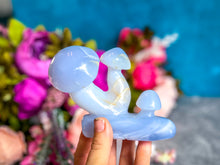 Load image into Gallery viewer, Beautiful 5" Blue Chalcedony MUSHROOM Sculpture