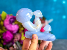 Load image into Gallery viewer, Beautiful 5" Blue Chalcedony MUSHROOM Sculpture