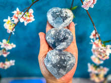 Load image into Gallery viewer, Ethically Sourced CELESTITE Hearts