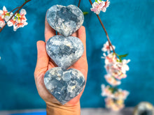Load image into Gallery viewer, Ethically Sourced CELESTITE Hearts