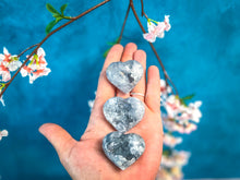Load image into Gallery viewer, Ethically Sourced CELESTITE Hearts