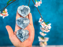 Load image into Gallery viewer, Ethically Sourced CELESTITE Hearts
