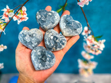 Load image into Gallery viewer, Ethically Sourced CELESTITE Hearts