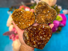 Load image into Gallery viewer, Raw Citrine Hearts, Ethically Sourced from Uruguay
