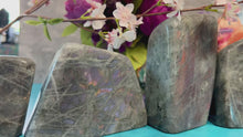Load and play video in Gallery viewer, 1 Lb + Purple Labradorite crystal Freeform, Rainbow Labradorite, White Labradorite
