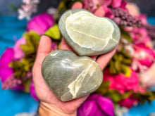 Load image into Gallery viewer, Garnierite Hearts, Green Moonstone, Ethically Sourced Crystals