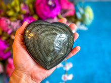 Load image into Gallery viewer, Gold Obsidian Hearts, Polished Gold Sheen Obsidian Crystal Hearts