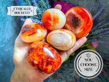Load image into Gallery viewer, carnelian crystal Palm Stone

