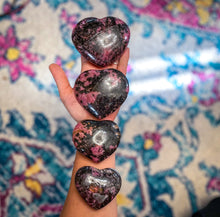 Load image into Gallery viewer, RHODONITE heart