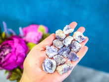 Load image into Gallery viewer, Small Chalcedony & Fluorite Geode