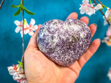 Load image into Gallery viewer, BEAUTIFUL Lepidolite crystal hearts