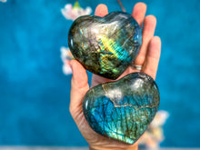 Load image into Gallery viewer, Gorgeous Labradorite Hearts - Valentines Gifts - Ethically Sourced Crystals
