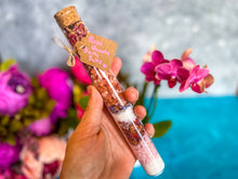 Load image into Gallery viewer, Goddess Rose Quartz Bath Salts in Glass Vials