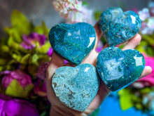 Load image into Gallery viewer, Moss Agate Crystal Hearts for Valentines Day