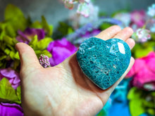 Load image into Gallery viewer, Moss Agate Crystal Hearts for Valentines Day