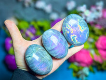 Load image into Gallery viewer, Ethically Sourced Purple Labradorite Crystal Palmstones